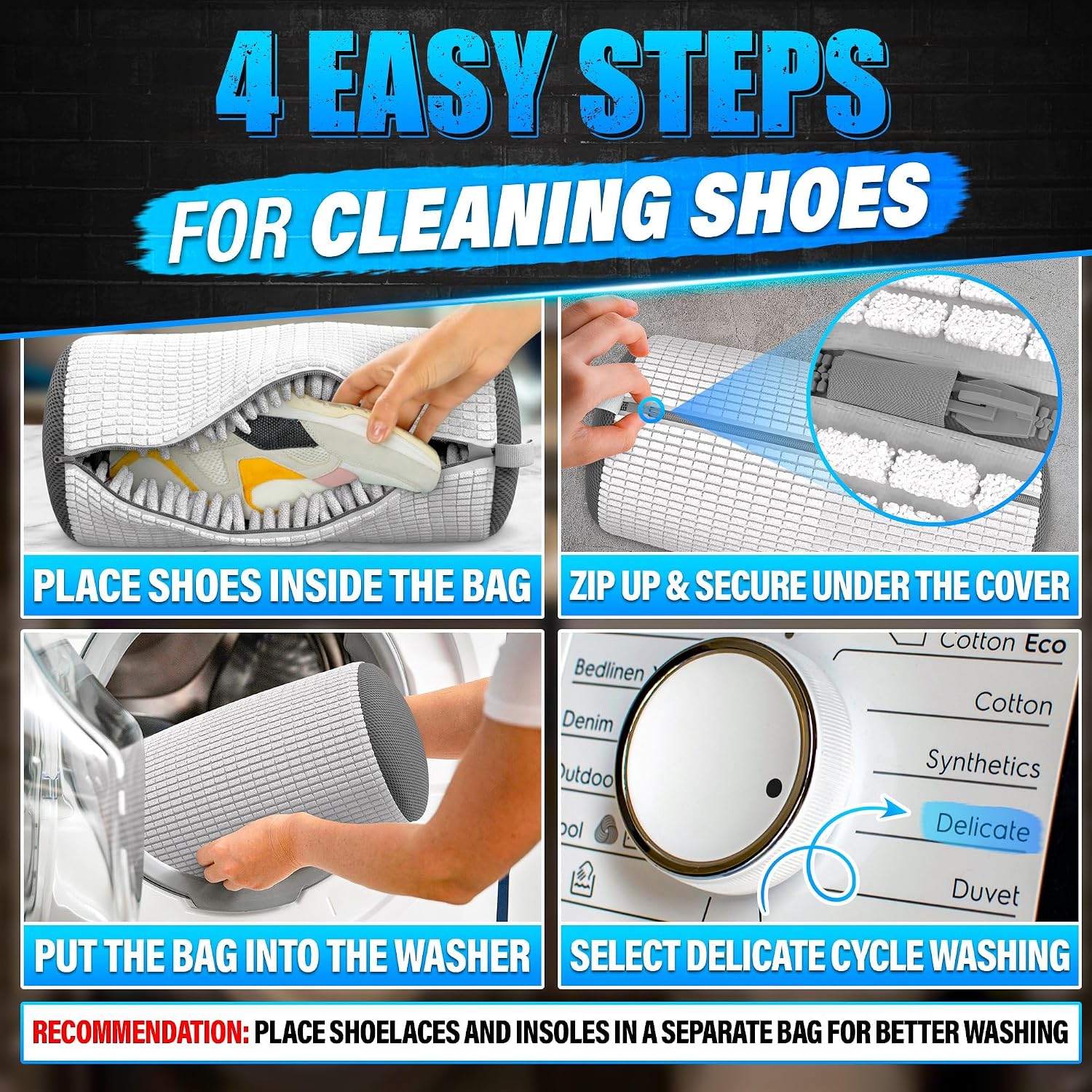 Thumbnail 6 de XXL Shoe Washing Machine Bags