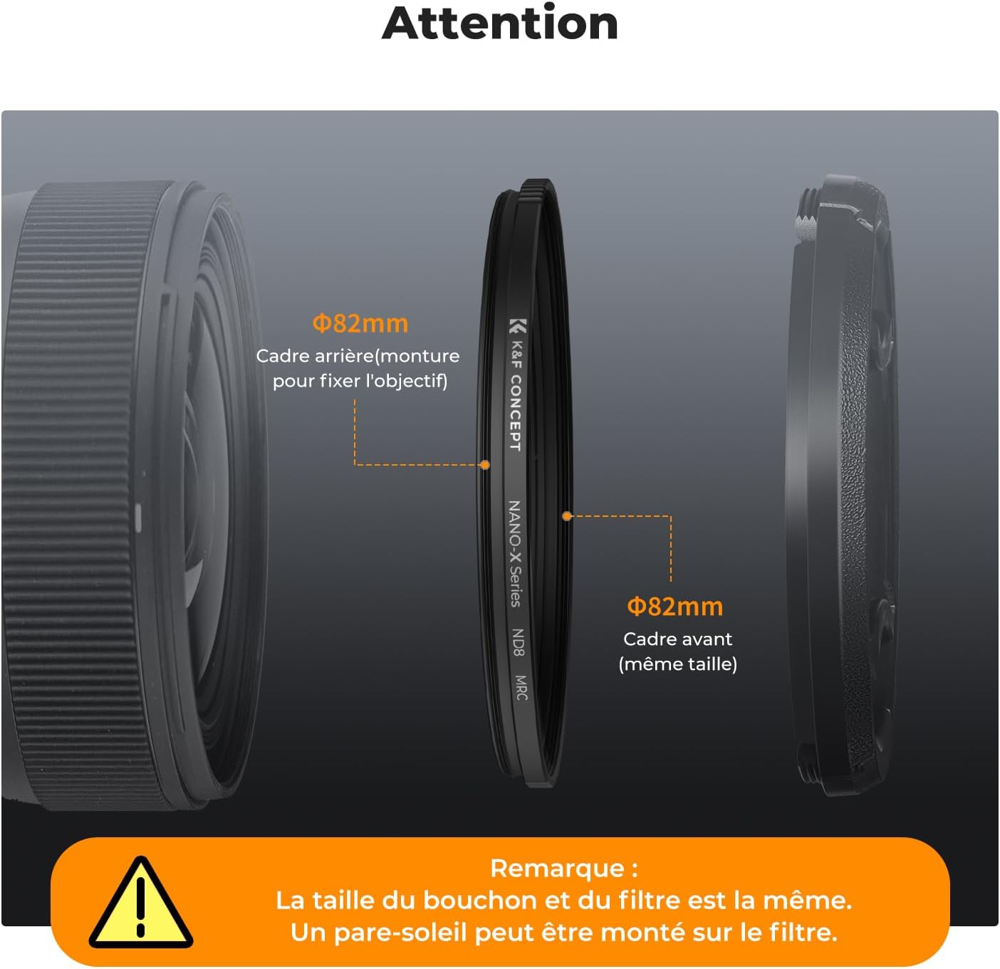 Thumbnail 6 de K&F CONCEPT Filtre ND64 72mm 6 stops