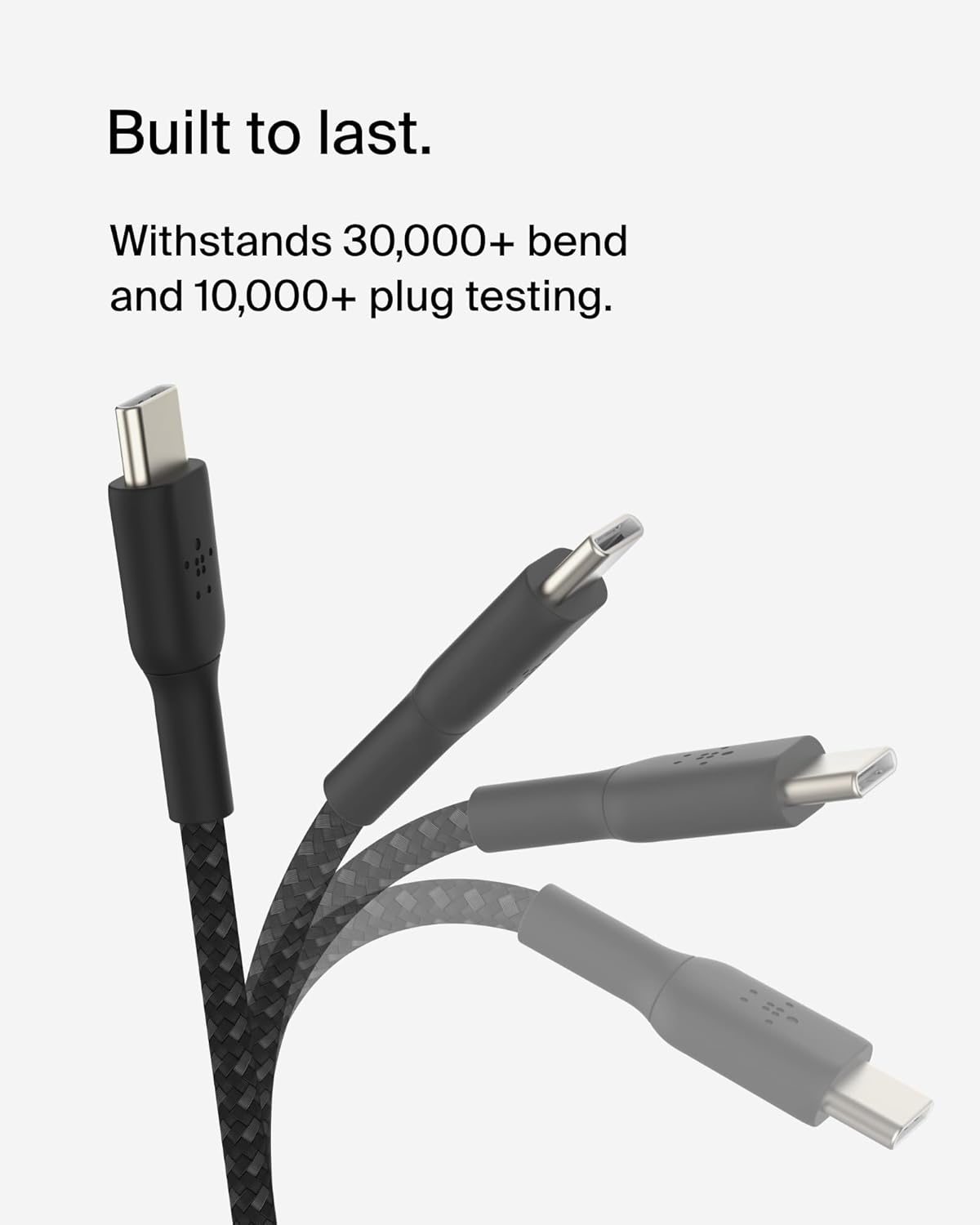 Thumbnail 3 de Belkin BoostCharge 6.6ft Braided USB-C to USB-C Cable (Black)