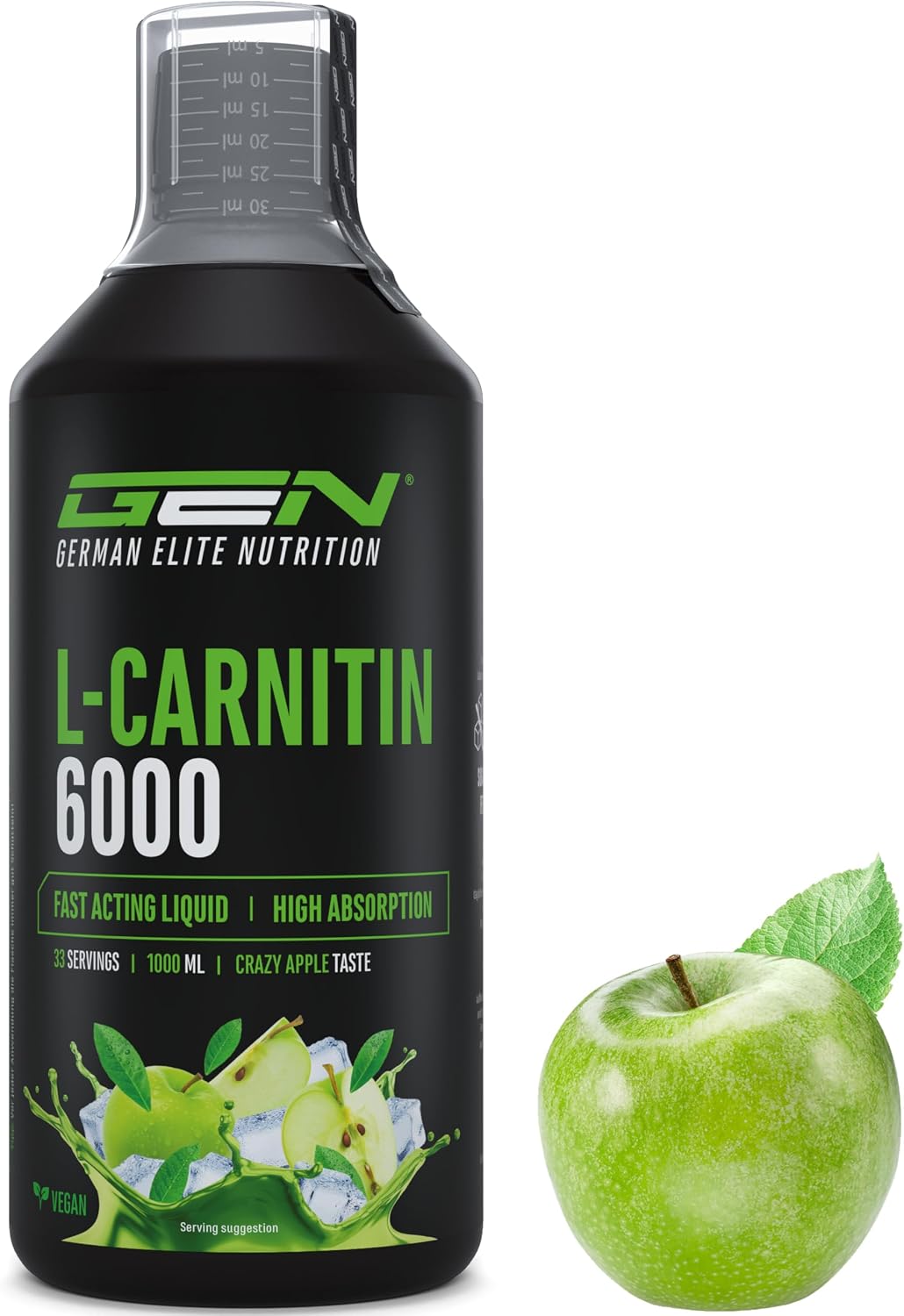 Detalle de L-Carnitine 6000 Liquid (Cherry Madness) – 1.000 ml Extra hochdosiert mit 6.000 mg L-Carnitin pro Tagesportion