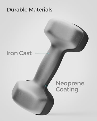 Detalle de SONGMICS 2 x 5 kg Hex Dumbbells with Neoprene Coating