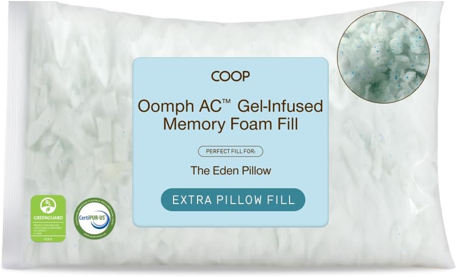 Detalle de Coop Home Goods COMIN18JU056110 Extra Oomph AC Pillow Fill, Gel-Infused Foam