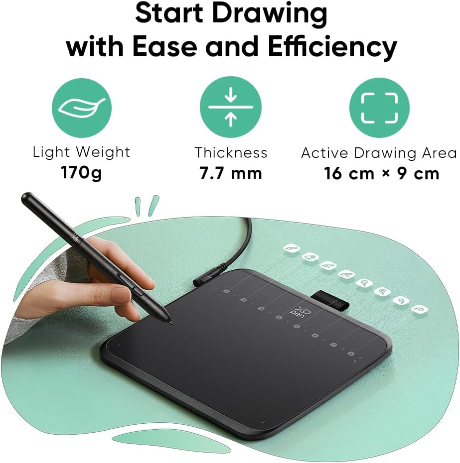 Detalle de XPPen Deco 640 drawing tablet 170 g