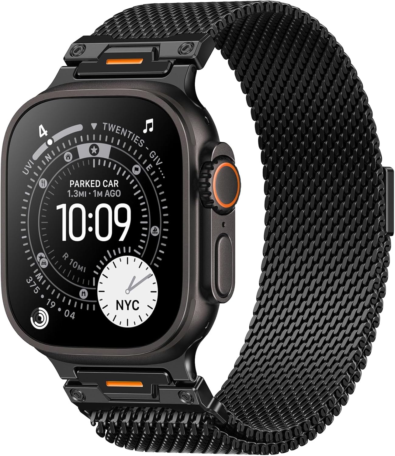 Detalle de EPULY Metal Milanese Loop for Apple Watch Ultra 3/2/1 – Magnetic Clasp, 24mm Mesh Band