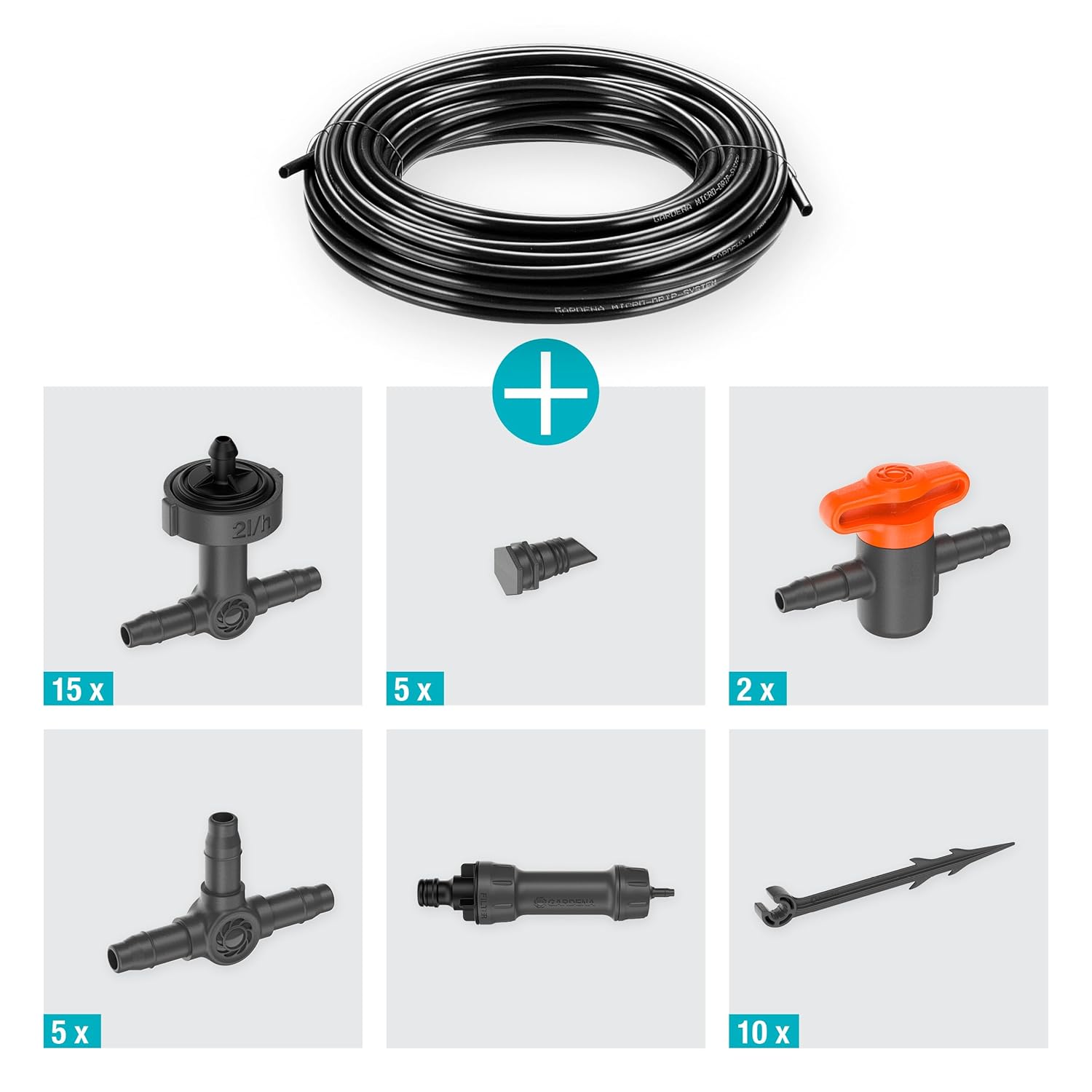 Thumbnail 4 de Gardena Micro-Drip-System Tropfbewässerung Set Balkon (15 Pflanzen) – Starter-Set, sofort einsatzbereit
