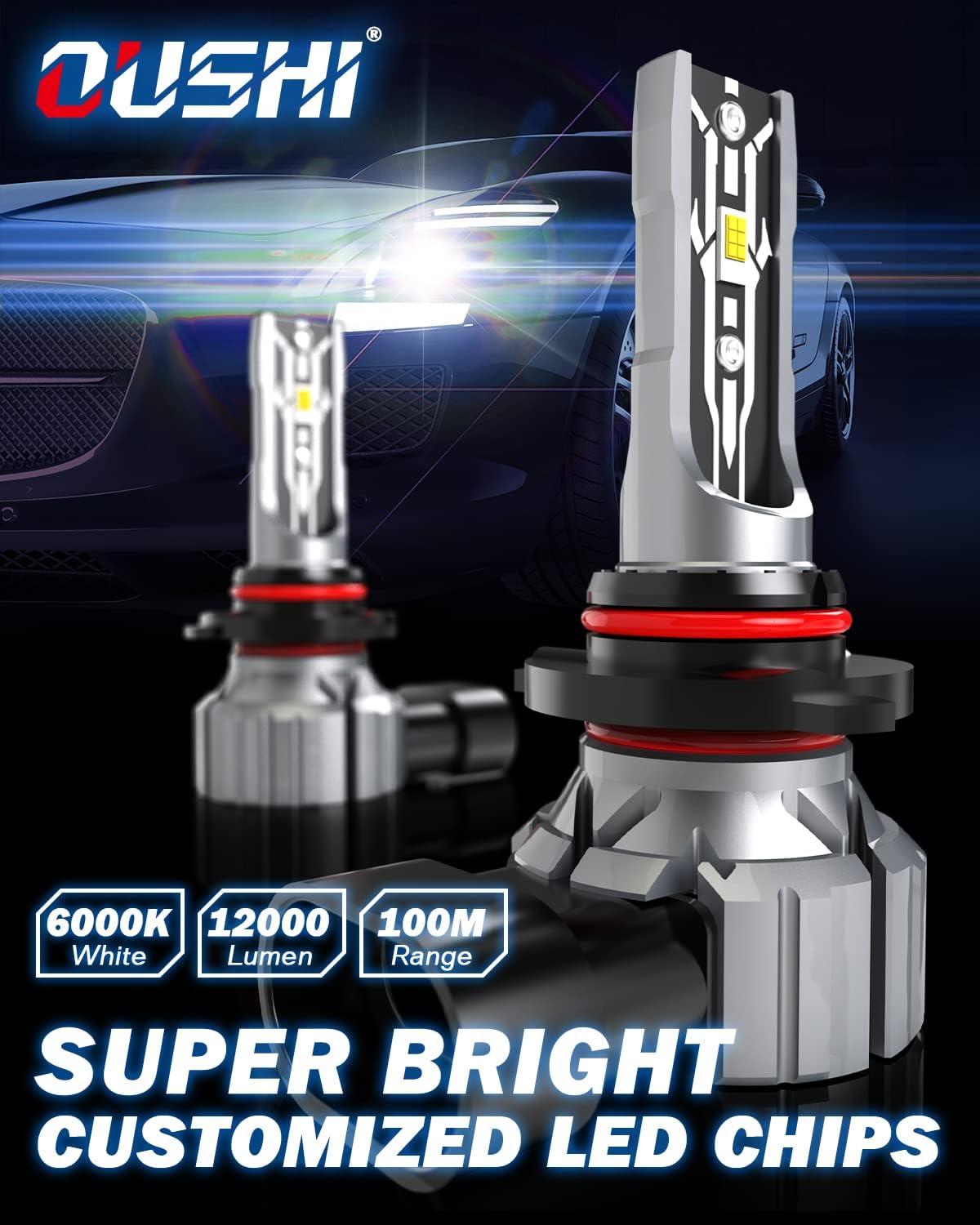 Detalle 2 de OUSHI HB3 LED 55W 12.000 lm