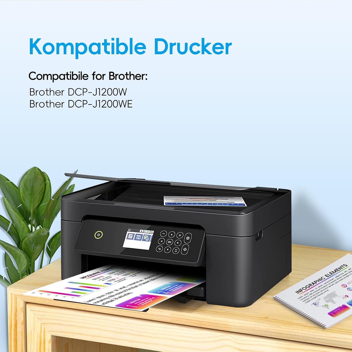 Thumbnail 3 de Fooylen LC424 Tintenpatronen Multipack kompatibel mit Brother LC-424 (für DCP-J1200W / DCP-J1200WE)