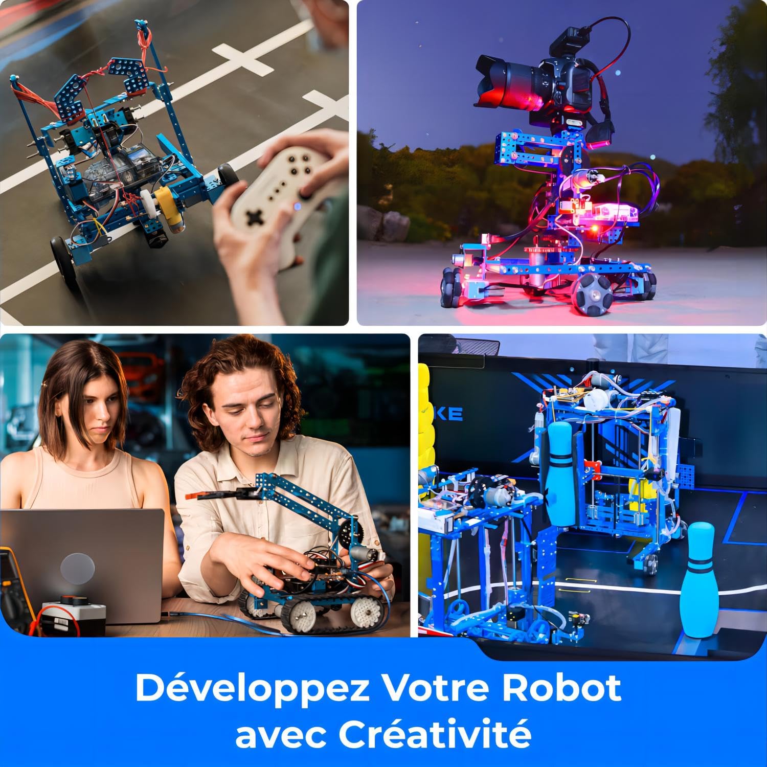 Thumbnail 6 de Makeblock mBot Ultimate: Robot Programmable 10 en 1, 160+ pièces – Carte MegaPi, Arduino, Scratch