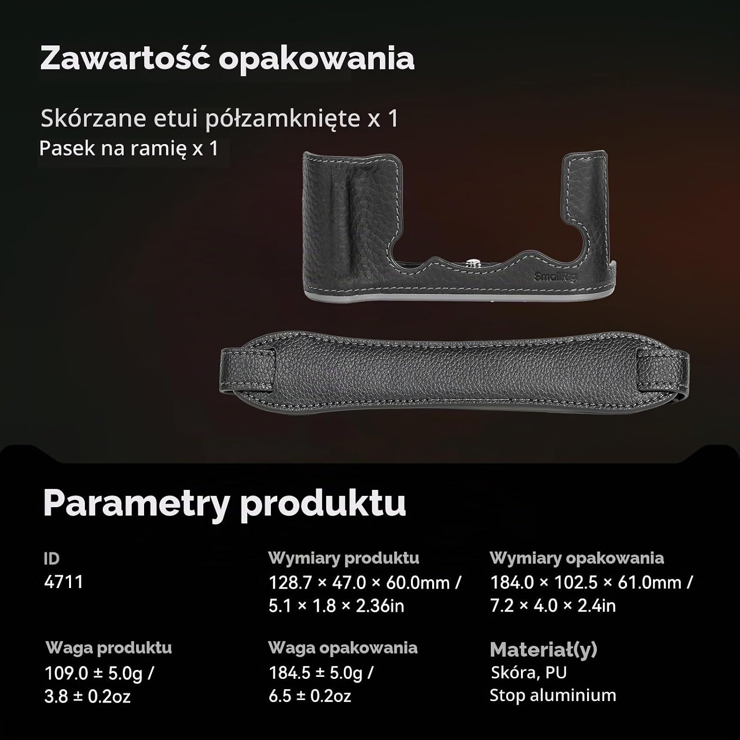 Thumbnail 6 de SMALLRIG 4709 – półskórzany futerał do Fujifilm X-T50 z paskiem