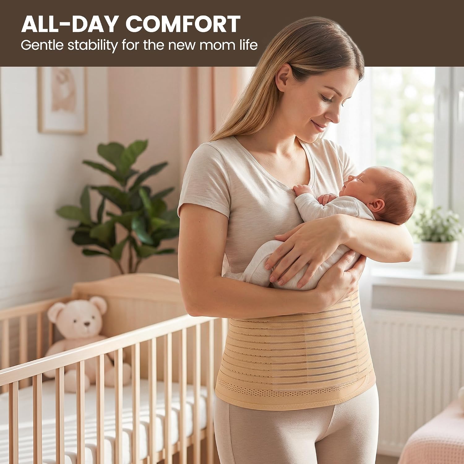 Thumbnail 6 de Trendyline Postpartum Belly Wrap for Women – C-section recovery compression belt & abdominal binder