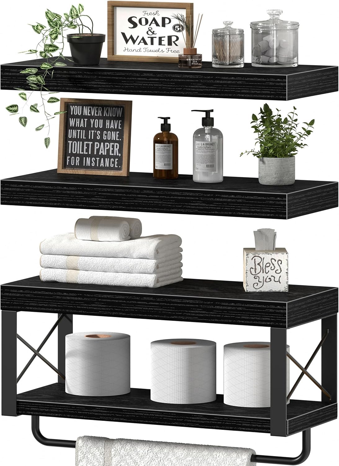 Detalle de QEEIG Bathroom Shelves, 15.7-Inch