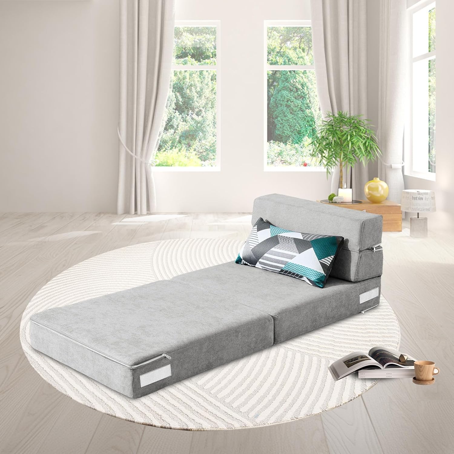 Thumbnail 6 de ANONER 70 x 190 cm Divano Pieghevole Futon con Memory Foam e Cuscino – Comfort modulare per casa, ufficio e viaggi