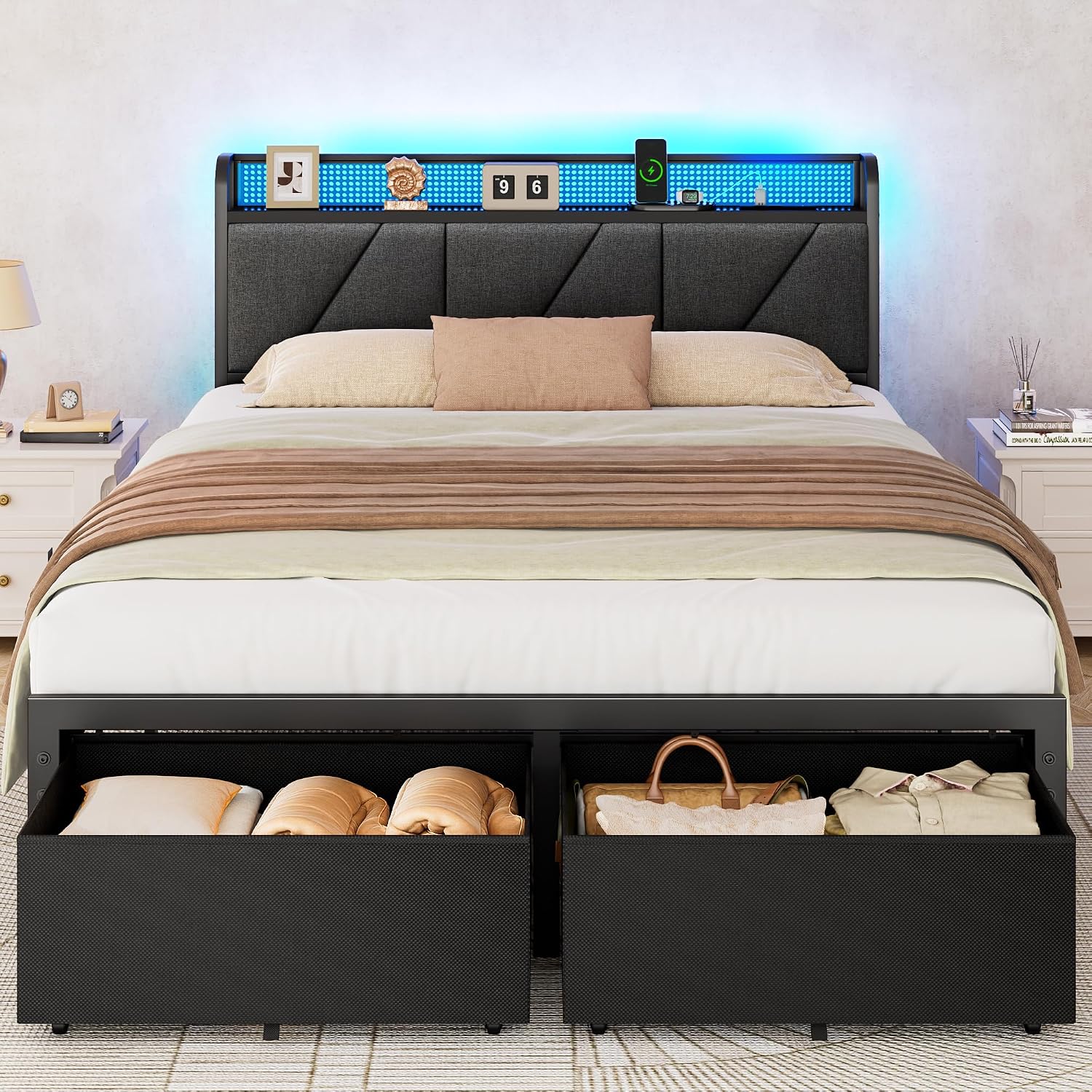 Detalle de Furnulem Queen Bed Frame