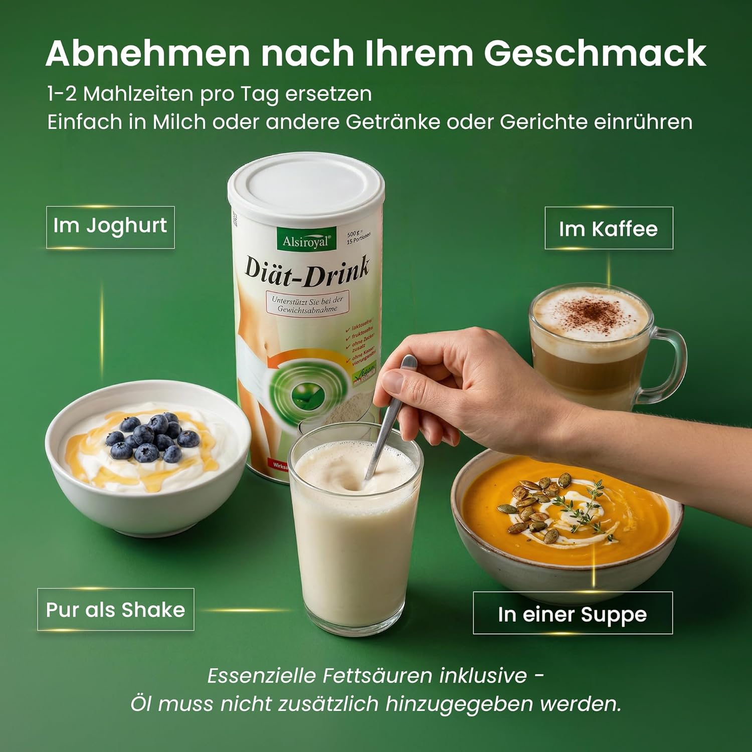 Detalle 2 de Alsiroyal Diät-Drink Vegan 500 g