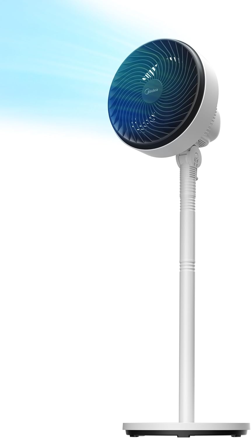 Detalle de Midea Standing Fan – Powerful Pedestal Fan with Intelligent Cooling