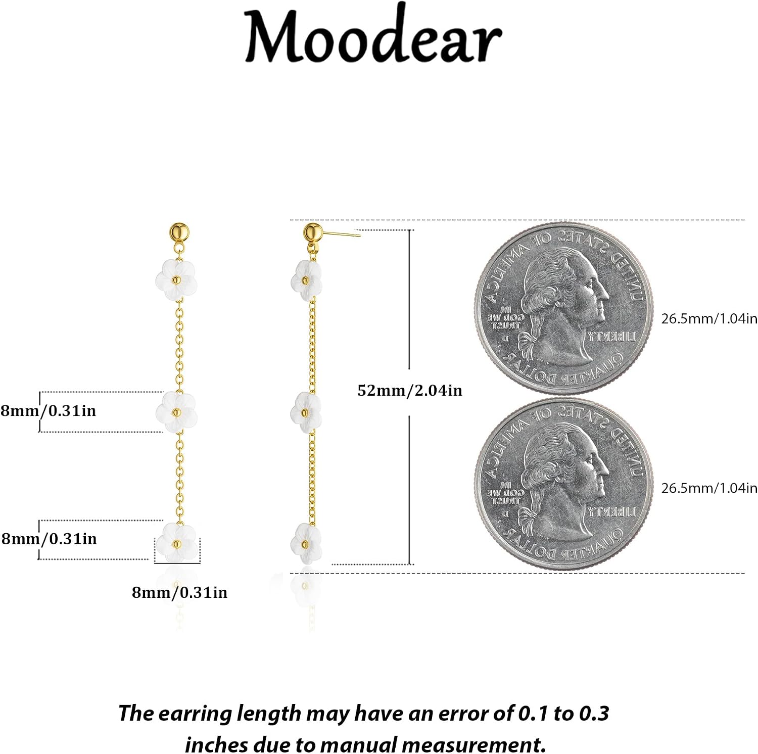 Detalle 2 de Moodear Drop Earrings 14K Gold-Plated