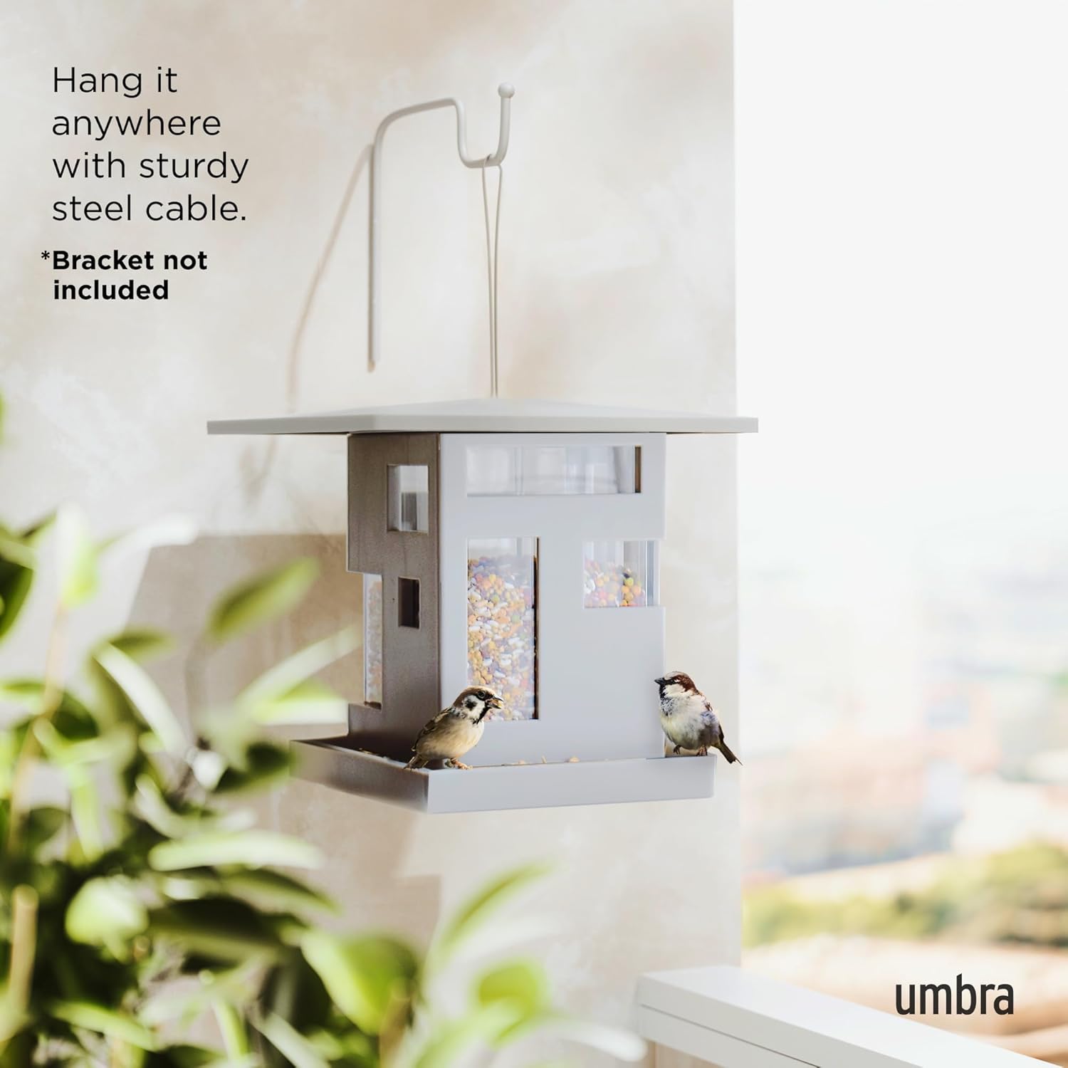 Thumbnail 5 de Umbra Bird Cafe Vogelfutterspender mit modernem Hausdesign für Terrasse und Garten