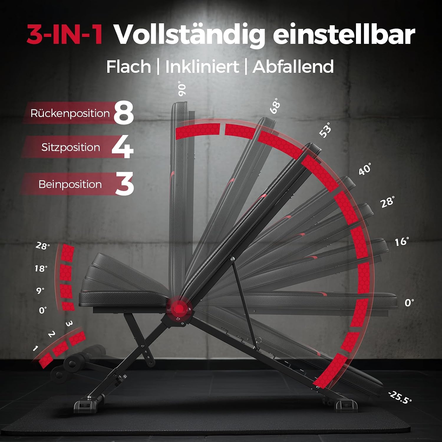 Thumbnail 6 de FLYBIRD WB2 verstelbare halterbank, inklapbaar en belastbaar tot 300 kg