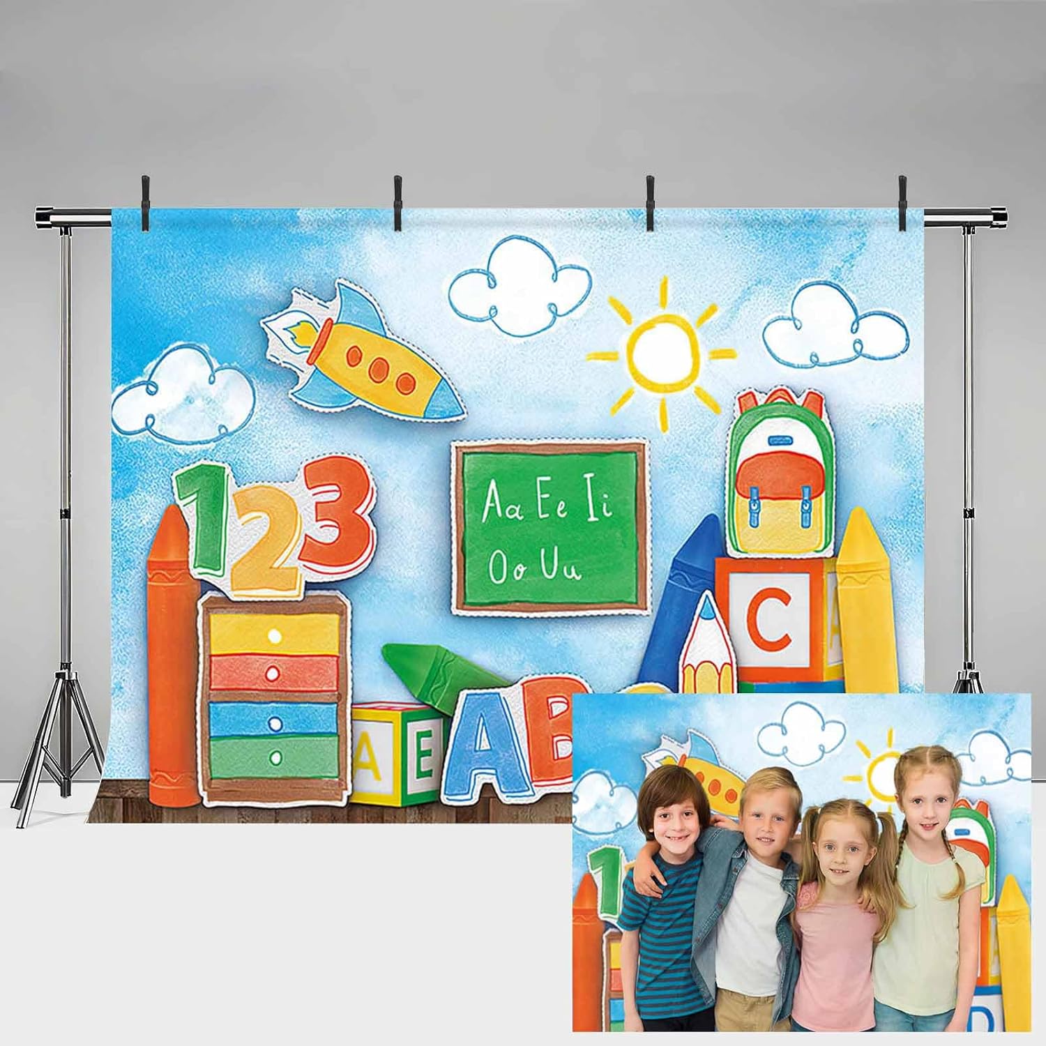 Thumbnail 6 de MEHOFOND 7x5ft Back To School Backdrop