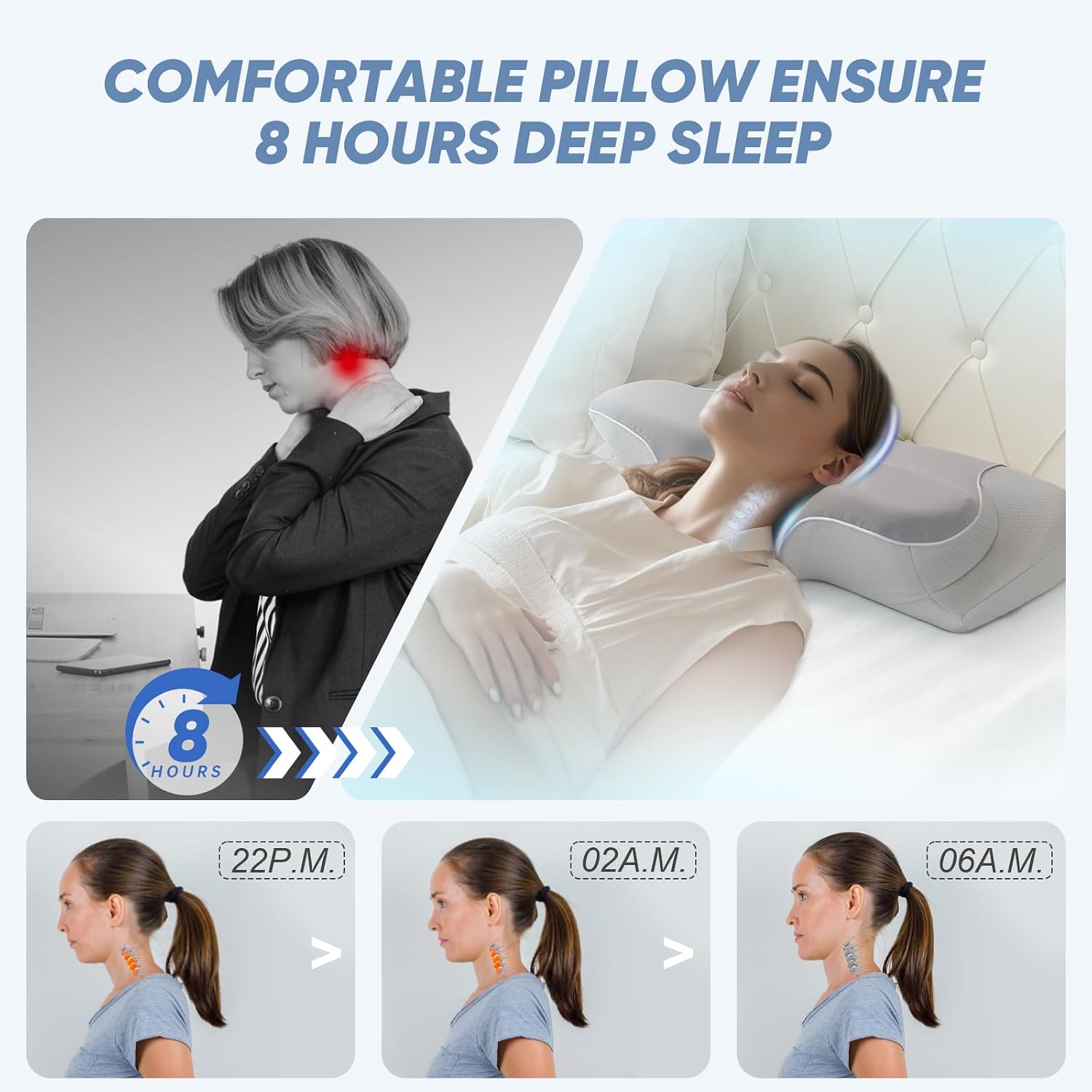 Thumbnail 6 de CloudNook Memory Foam Pillow for Neck Pain Relief