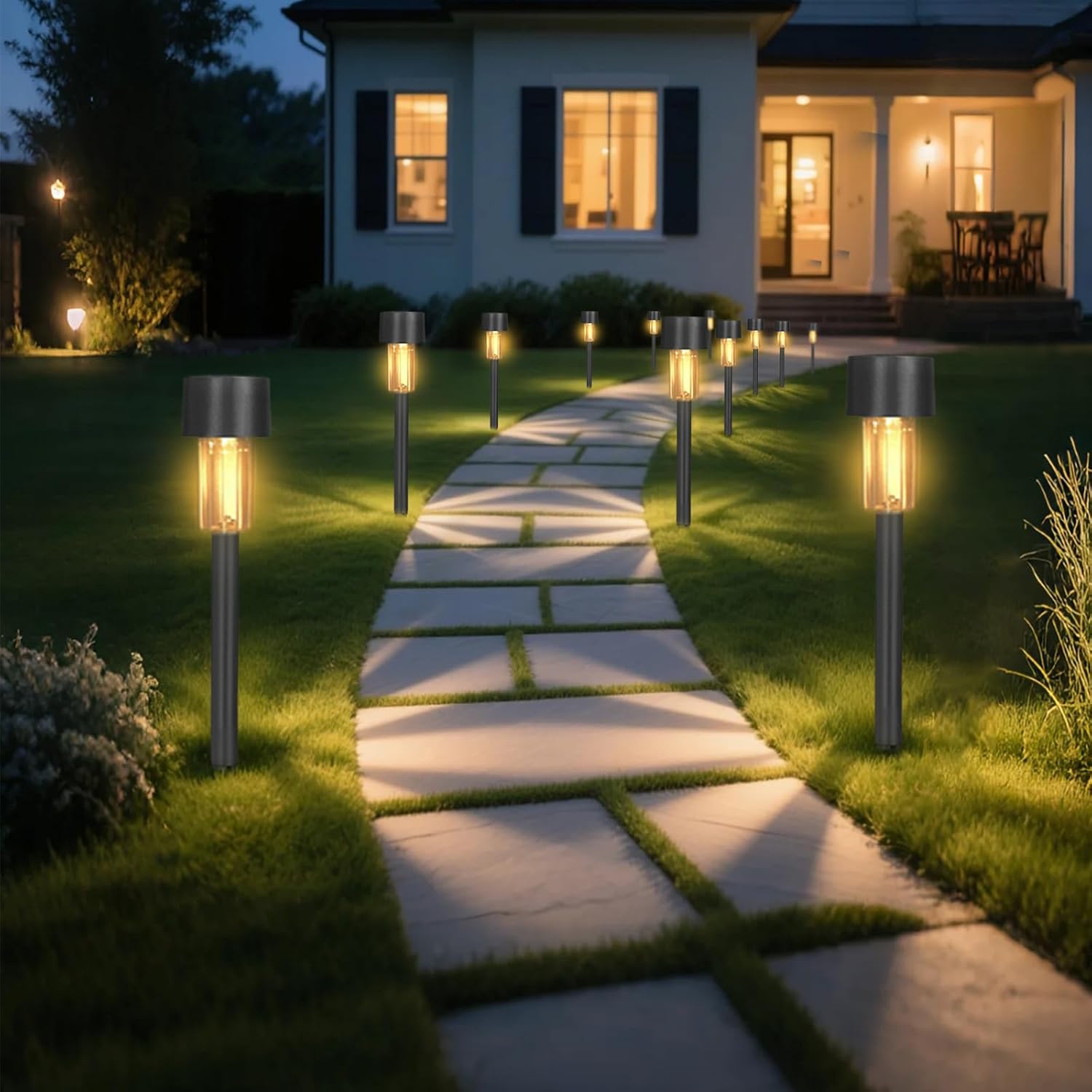 Detalle de Hqynss Solar Lights 12 Pack 3000K