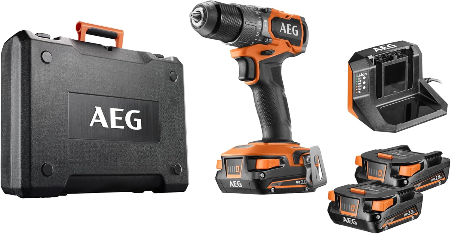 AEG - Perceuse à percussion 18V PRO18V Subcompact Brushless (BSB18SBL2-202C)