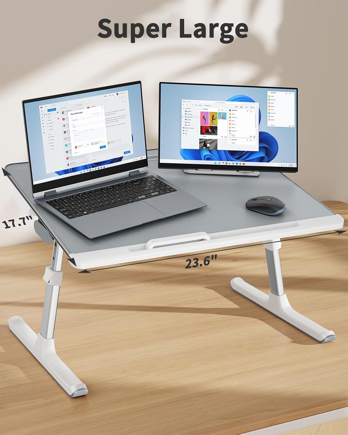 Thumbnail 1 de SAIJI K7 XXL Adjustable Lap Desk with Tilt, Storage Drawer and Bookstand