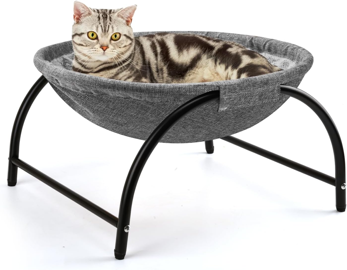 Detalle de Hamac d'extérieur surélevé LIFLIX pour Chat avec Peluche Amovible – Résistant et Lavable