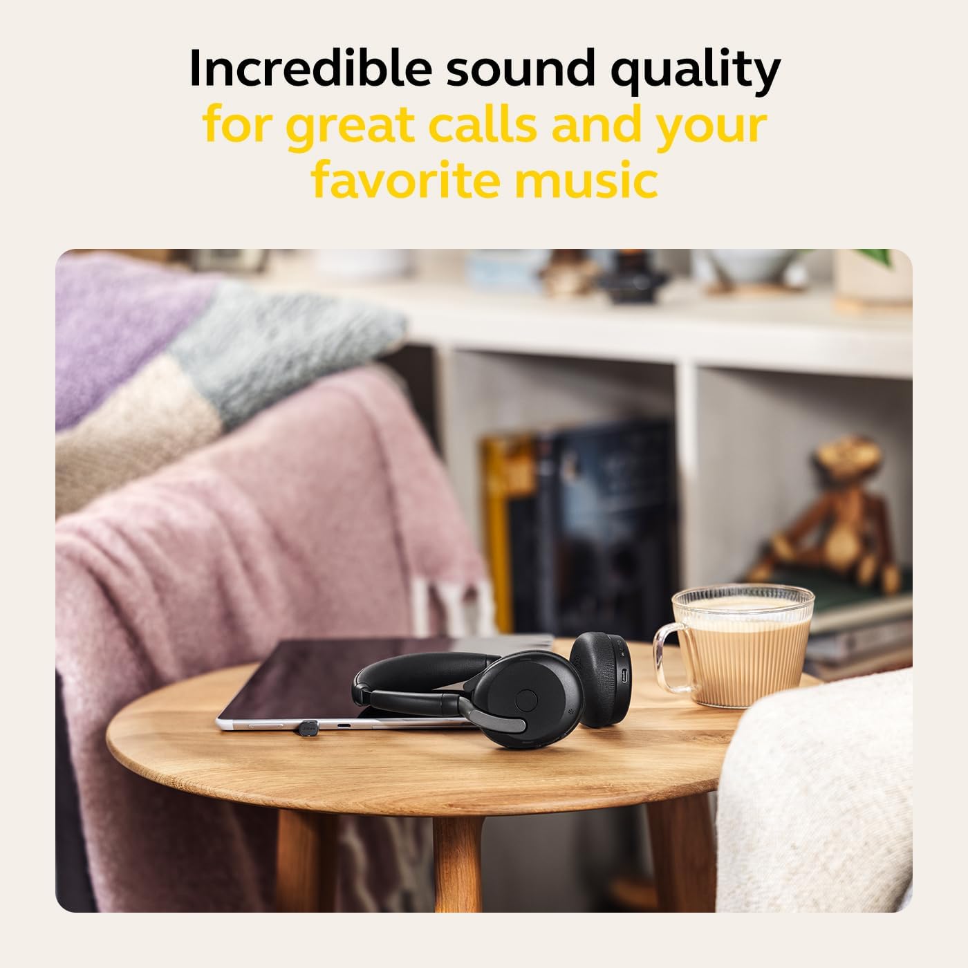 Thumbnail 6 de Jabra Evolve2 65 Flex Wireless Stereo Headset with Bluetooth (Black) + Link 380 USB-C adapter
