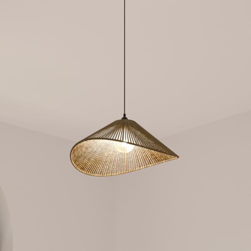 Detalle de Atmosphera Suspension Luminaire Myha Scandinave Beige – 58 cm