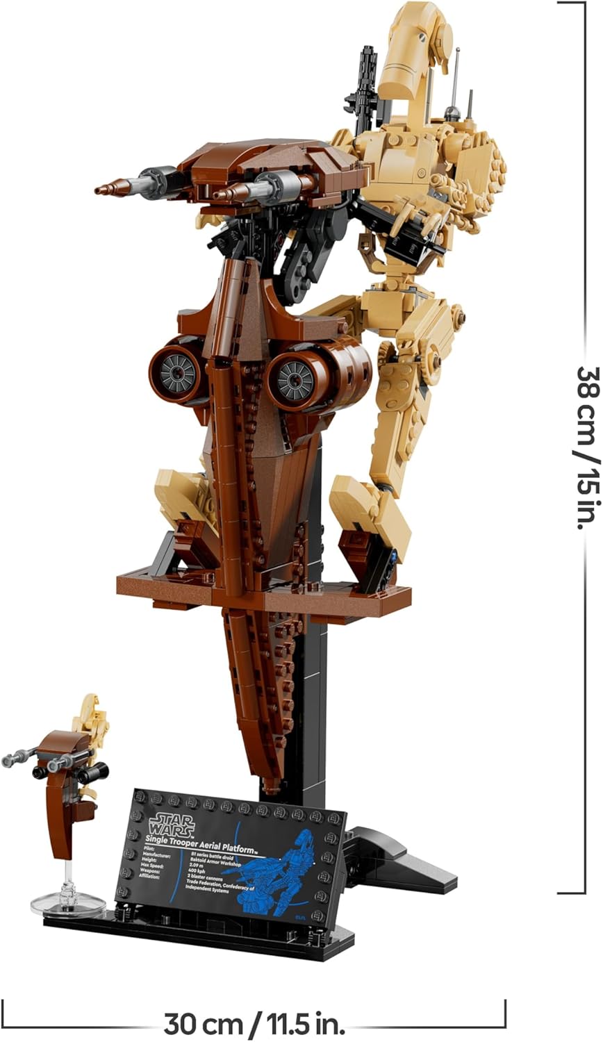 Thumbnail 6 de LEGO Star Wars 75428 Kampfdroide mit STAP – Bausteinfigur mit Display-Set und Speeder