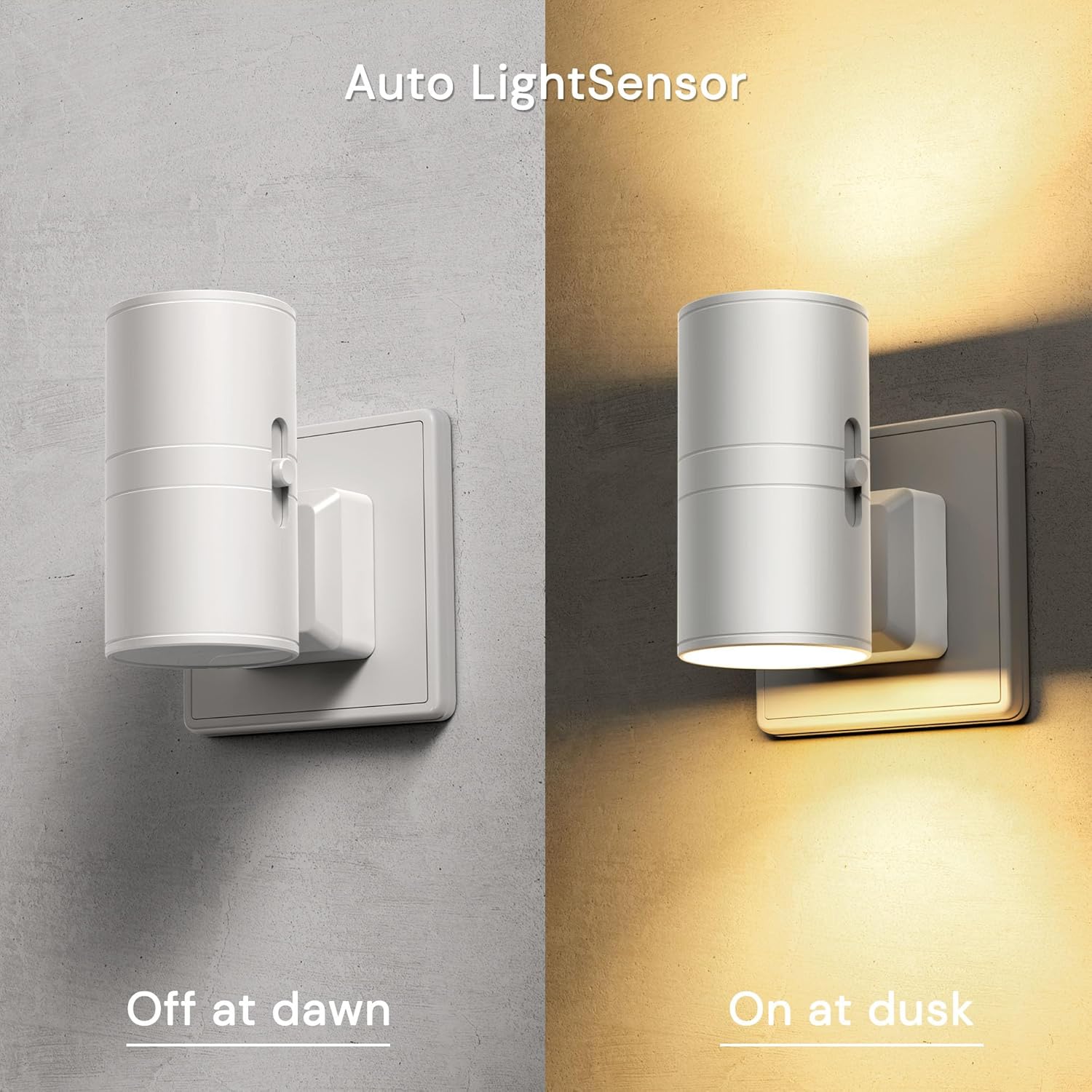 Thumbnail 1 de LOHAS-LED 2er-Nachtlicht Steckdosen-Set| Dimmbar 0–100% mit Dämmerungssensor, 3000K Warmweiß, kompakte Wandlampe im Retro-Design