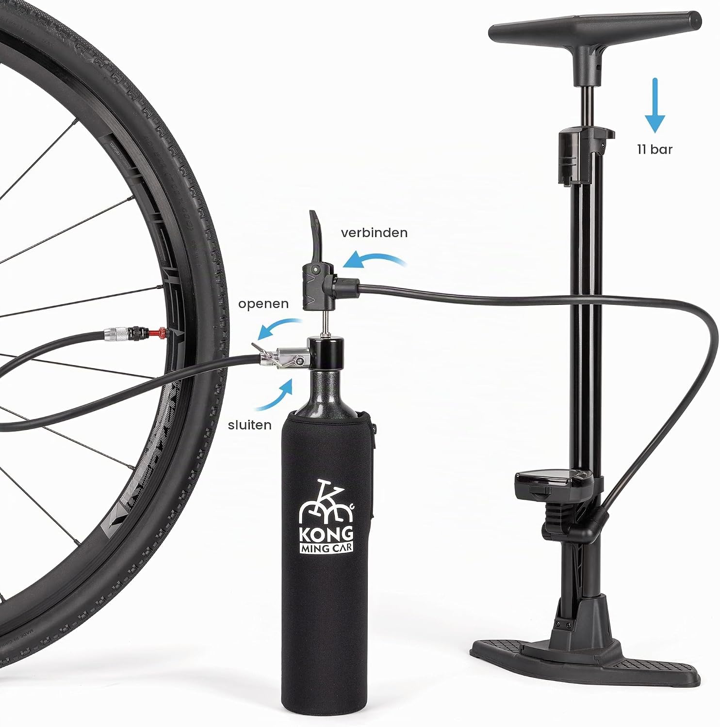 Thumbnail 1 de KONG MING CAR KMC-0105 tubeless-bandbooster 1,1 liter, 160 psi