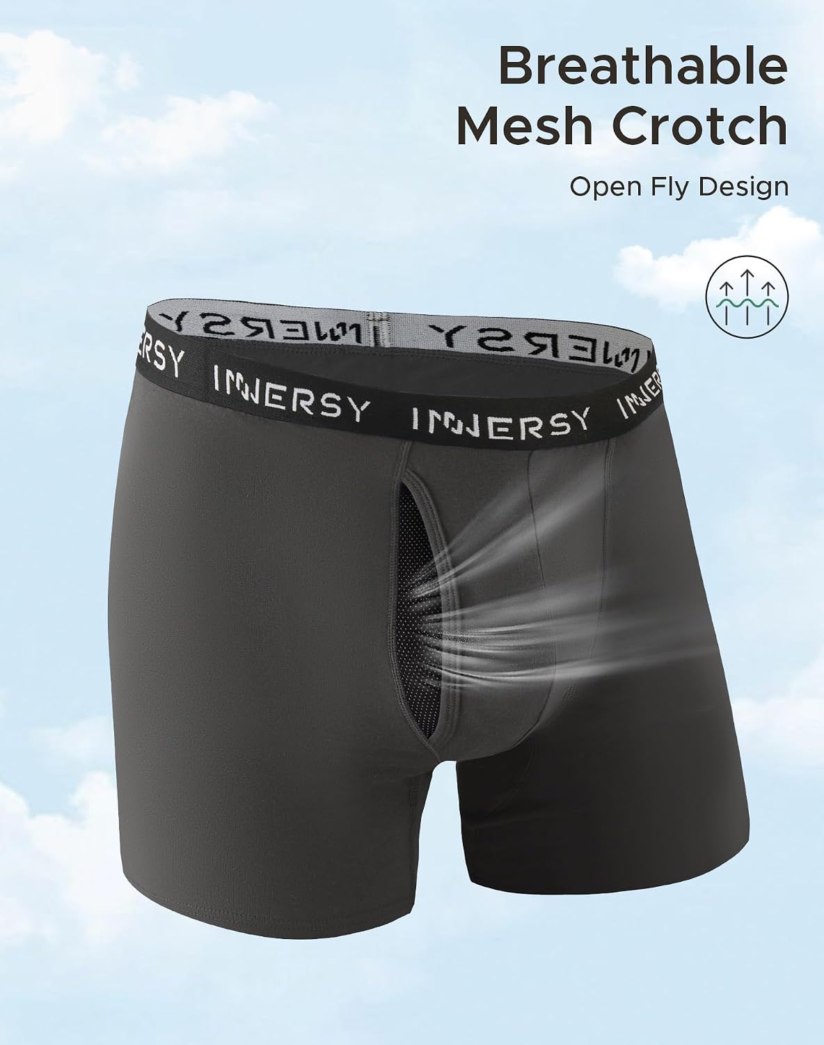 Thumbnail 5 de INNERSY Men's Big and Tall Boxer Briefs Cotton Moisture-Wicking 4-Pack