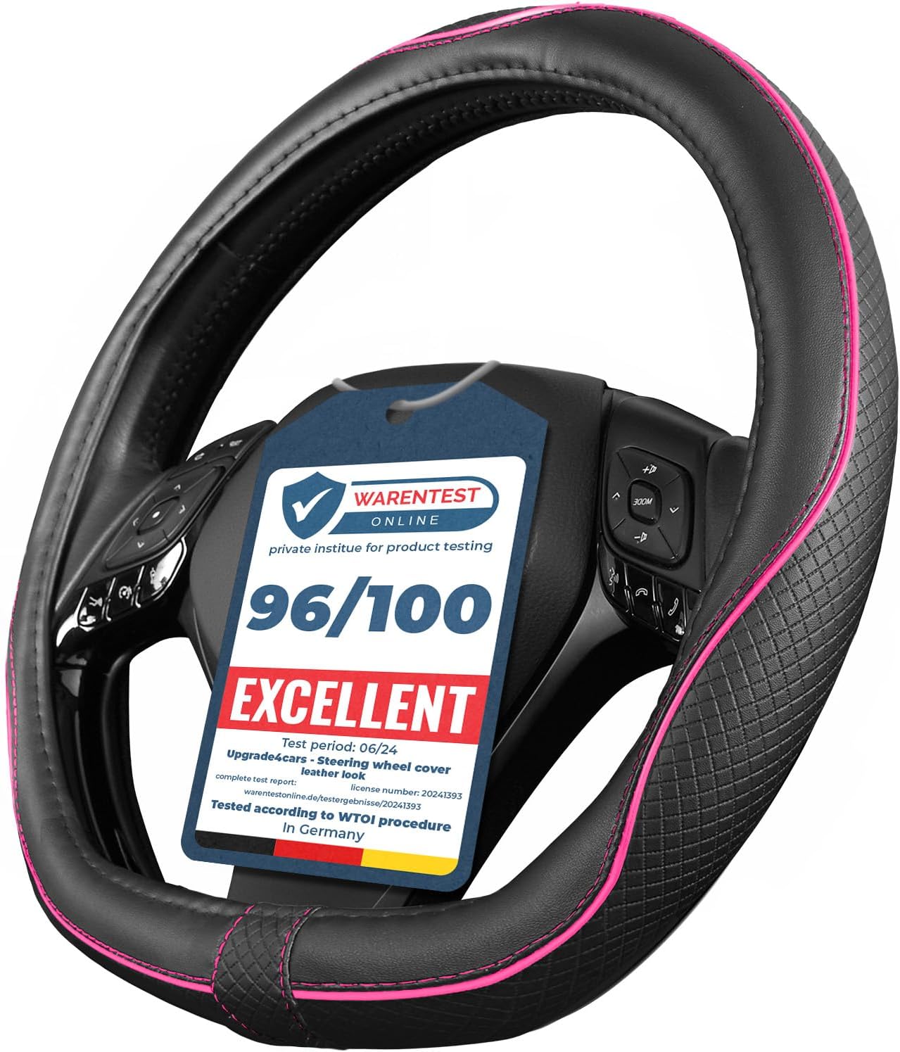 Thumbnail 6 de Upgrade4cars 17.5-18 inch Truck Steering Wheel Cover in Black