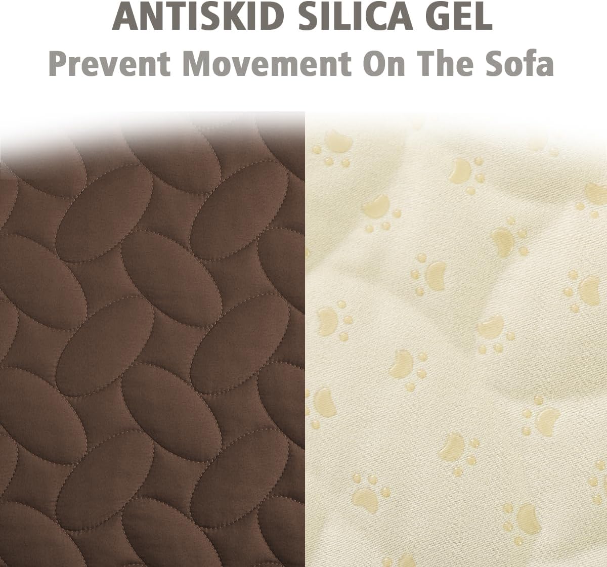 Detalle de Ameritex Waterproof Pet Bed Cover with Anti-Slip Design (30x80 Inches, Chocolate)