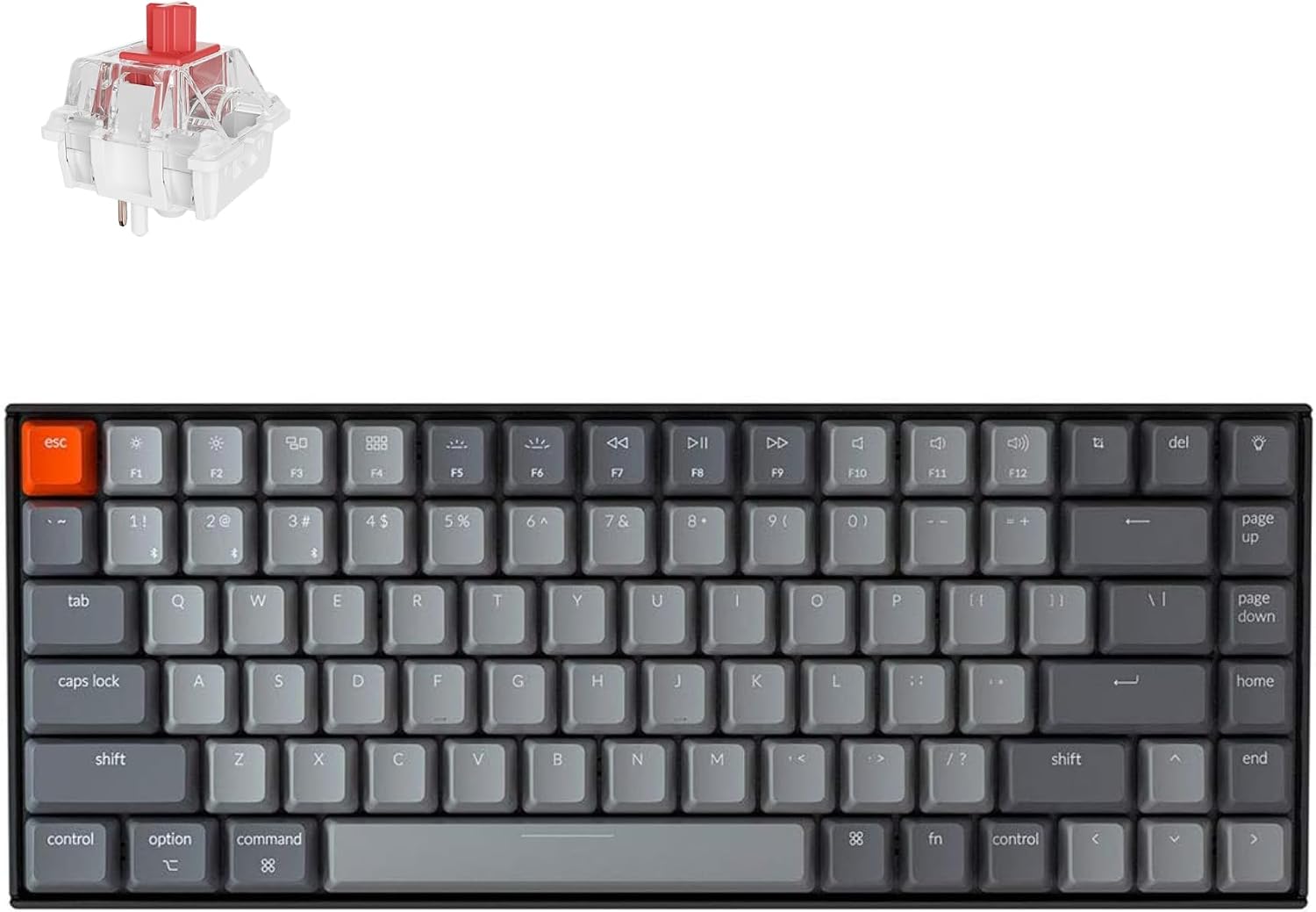 Detalle de Keychron 75% mechanical keyboard, 84-key layout
