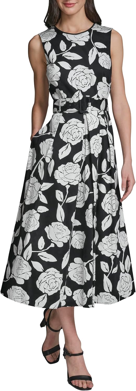 Detalle de Karl Lagerfeld belted shirt dress