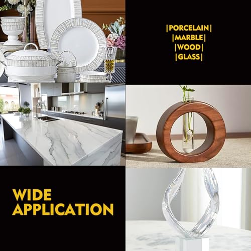 Detalle de Kintsugi Kit YumCraft: Kit Kintsugi con polvere d'oro e argento per ceramica e vetro