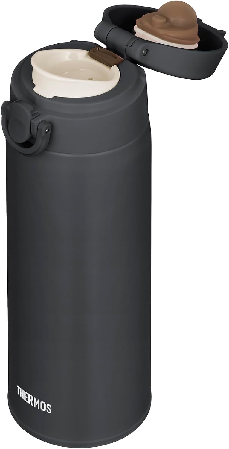 Detalle 2 de サーモス JOF-500 真空断熱ケータイマグ 500ml ダークグレー ワンタッチオープン・軽量コンパクト
