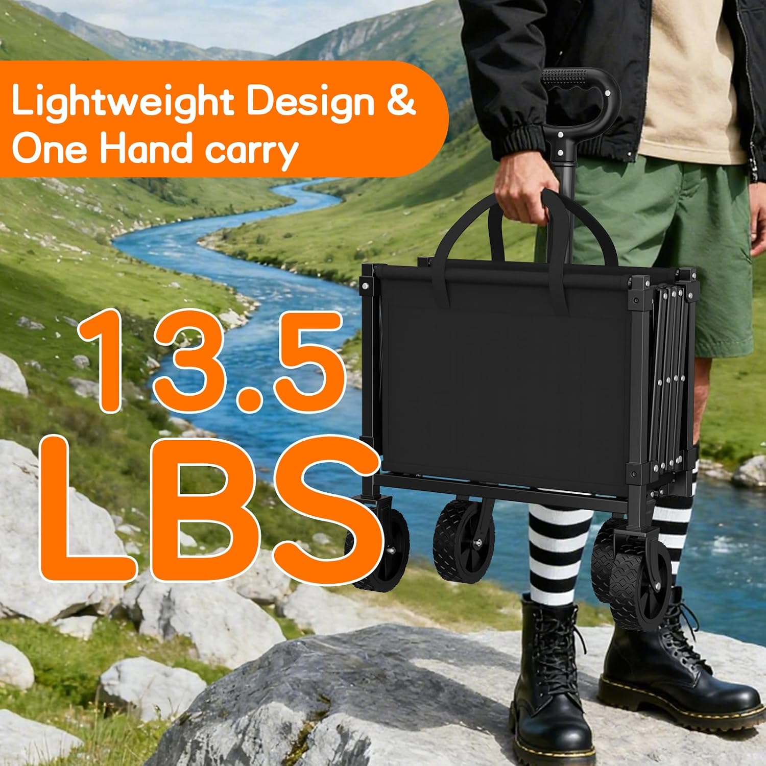 Thumbnail 4 de Foldable Wagon Cart, 250L Capacity