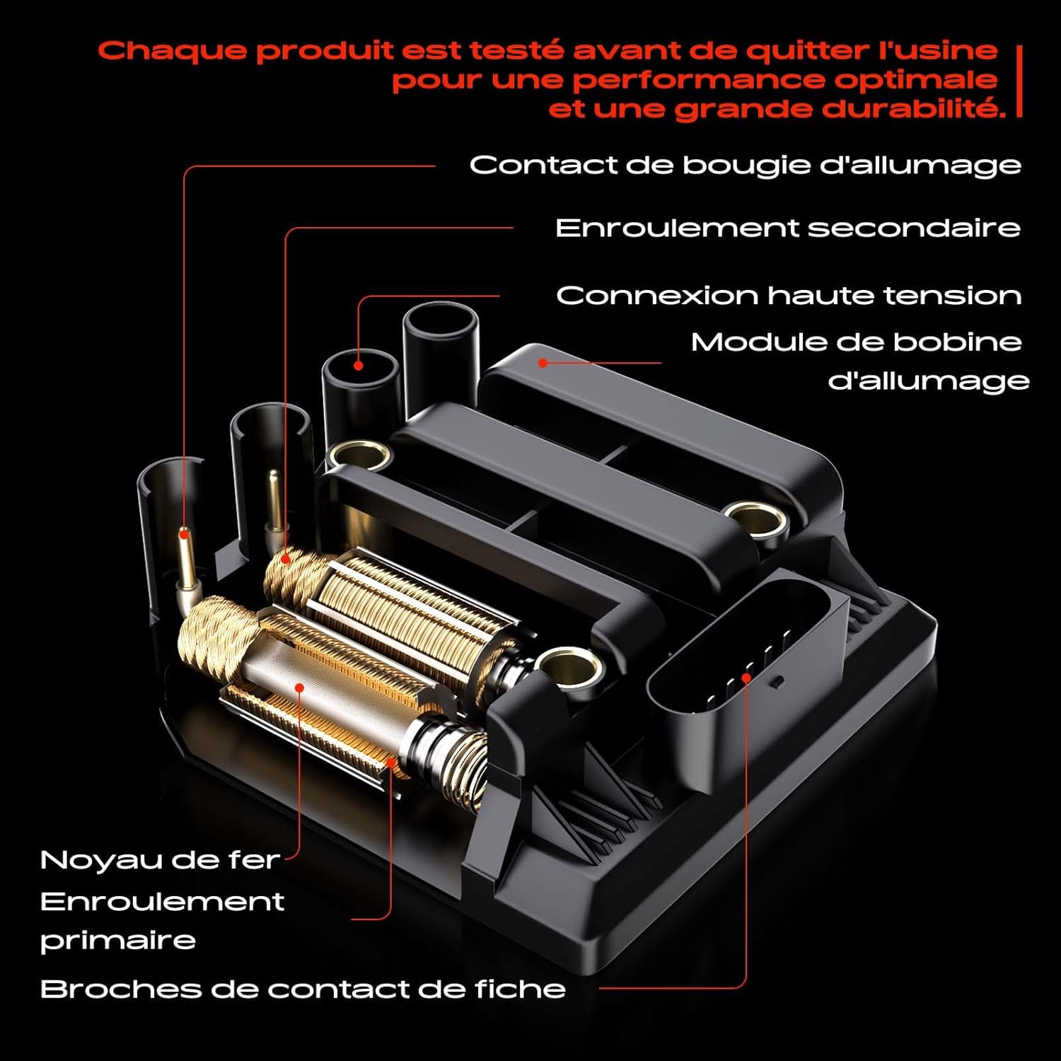 Detalle de Bobine d’Allumage Essence Frankberg – compatibilité étendue pour Focus, Fiesta et Mondeo (référence 1075786)