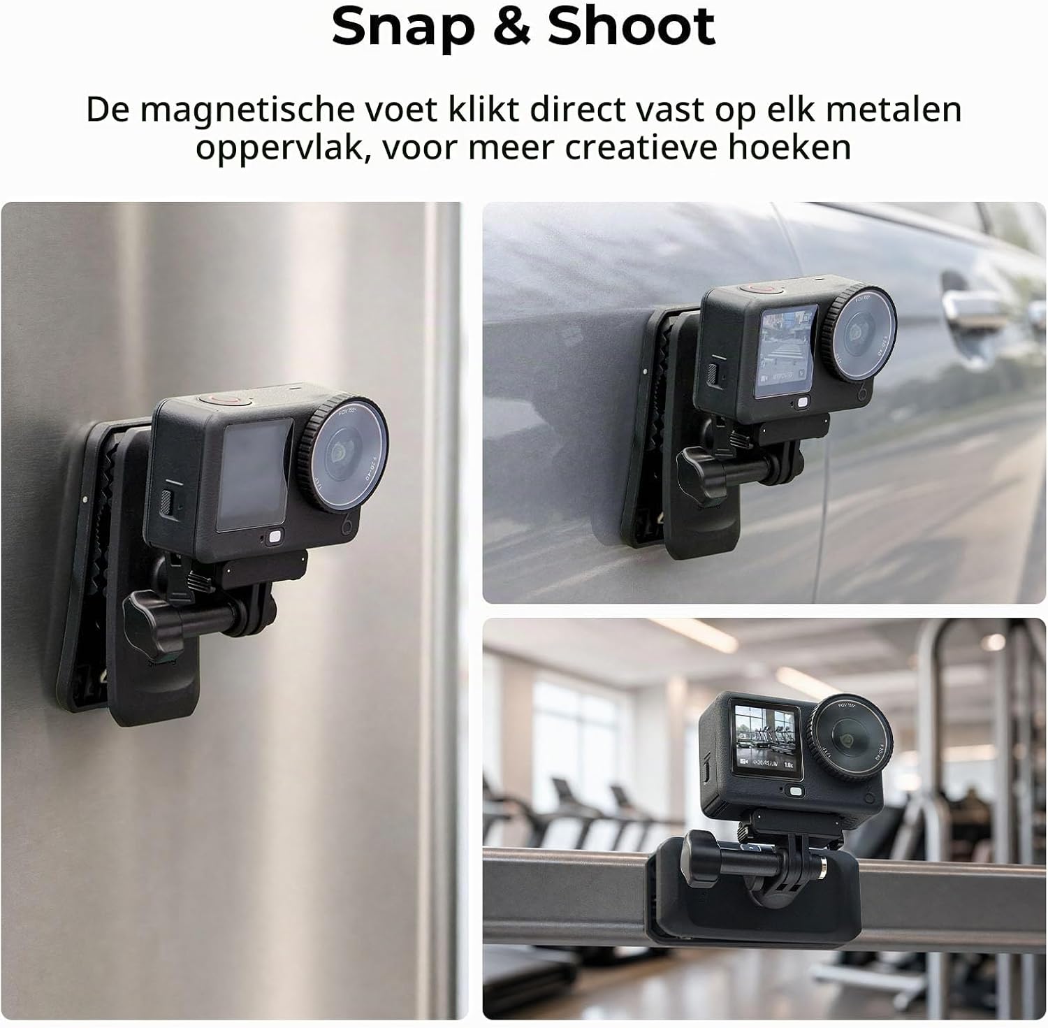 Detalle 1 de SMALLRIG 6307 rugzakclip voor DJI Osmo Action 6/Nano met 360°-balhoofd