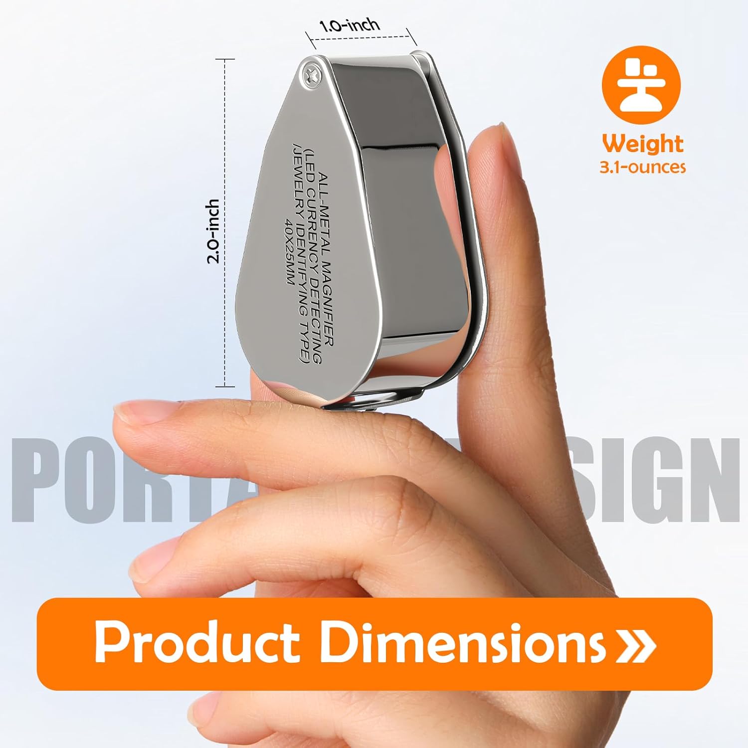 Thumbnail 1 de 40X Jewelers Loupe: LED Lighted Magnifier for Jewellery, Coins and More
