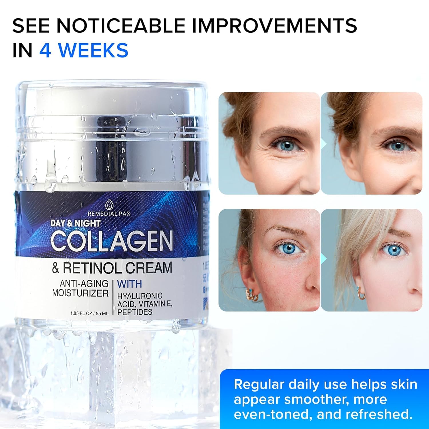 Thumbnail 4 de Collagen Face Cream with Retinol & Hyaluronic Acid – Anti-Aging Moisturizer for All Skin Types