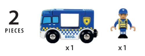 Thumbnail 1 de Brio World 33825 Camion de Police Son et Lumière ⚙