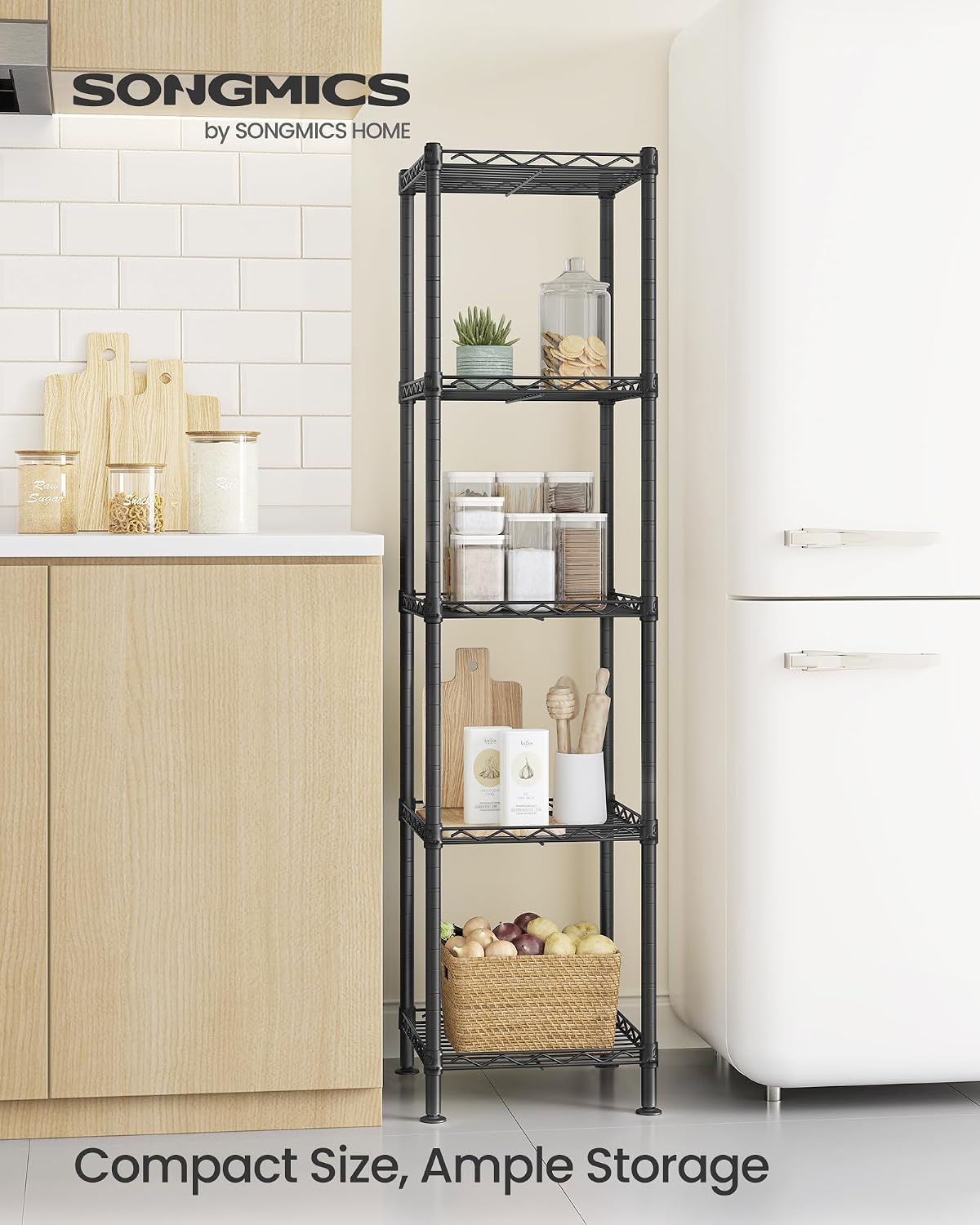 Thumbnail 2 de SONGMICS Dalten Collection LGR123BH01 5-Tier Metal Shelving Unit, Ink Black