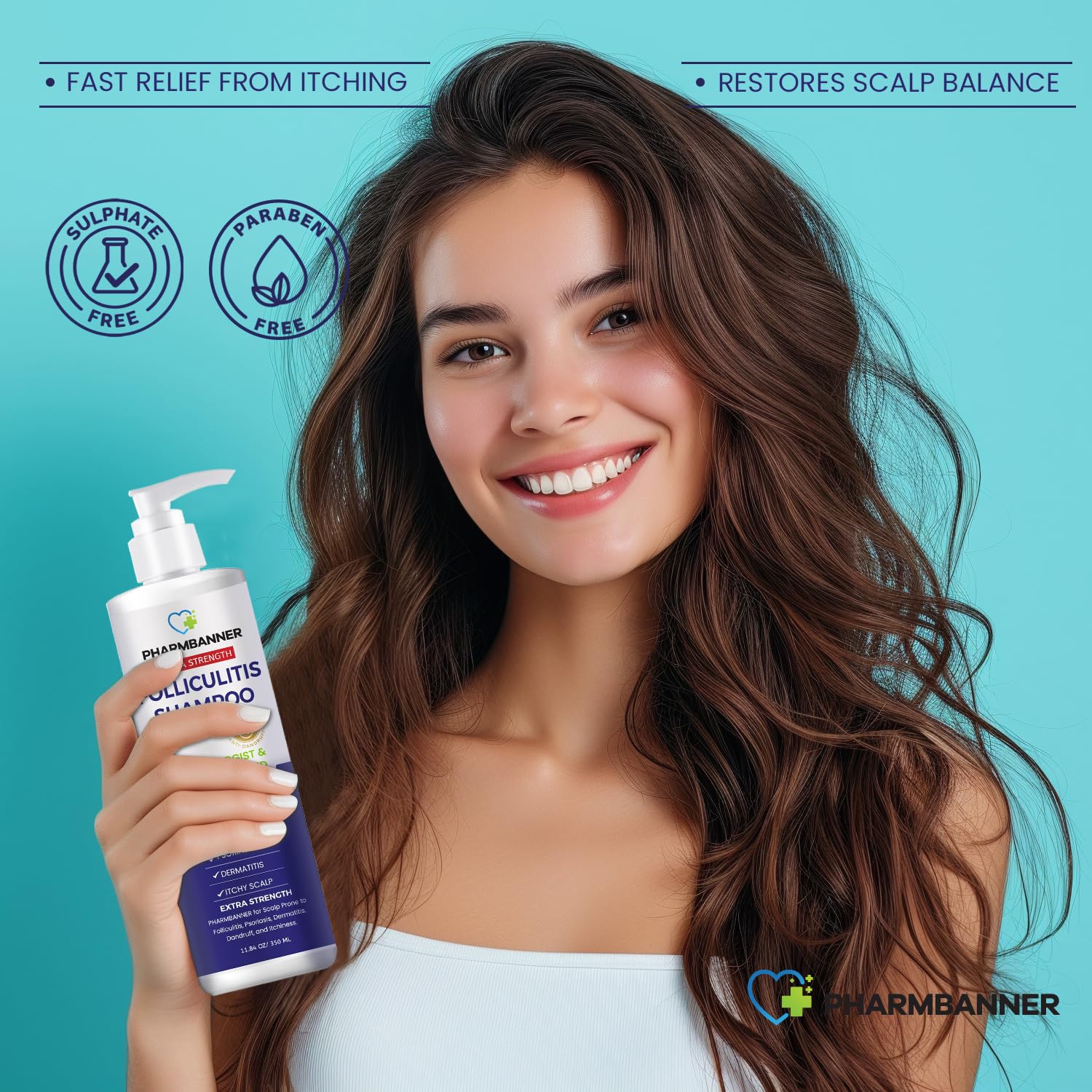 Thumbnail 2 de PHARMBANNER Anti-Fungal Shampoo and Conditioner Set with Tea Tree & Argan Oil for Scalp Relief