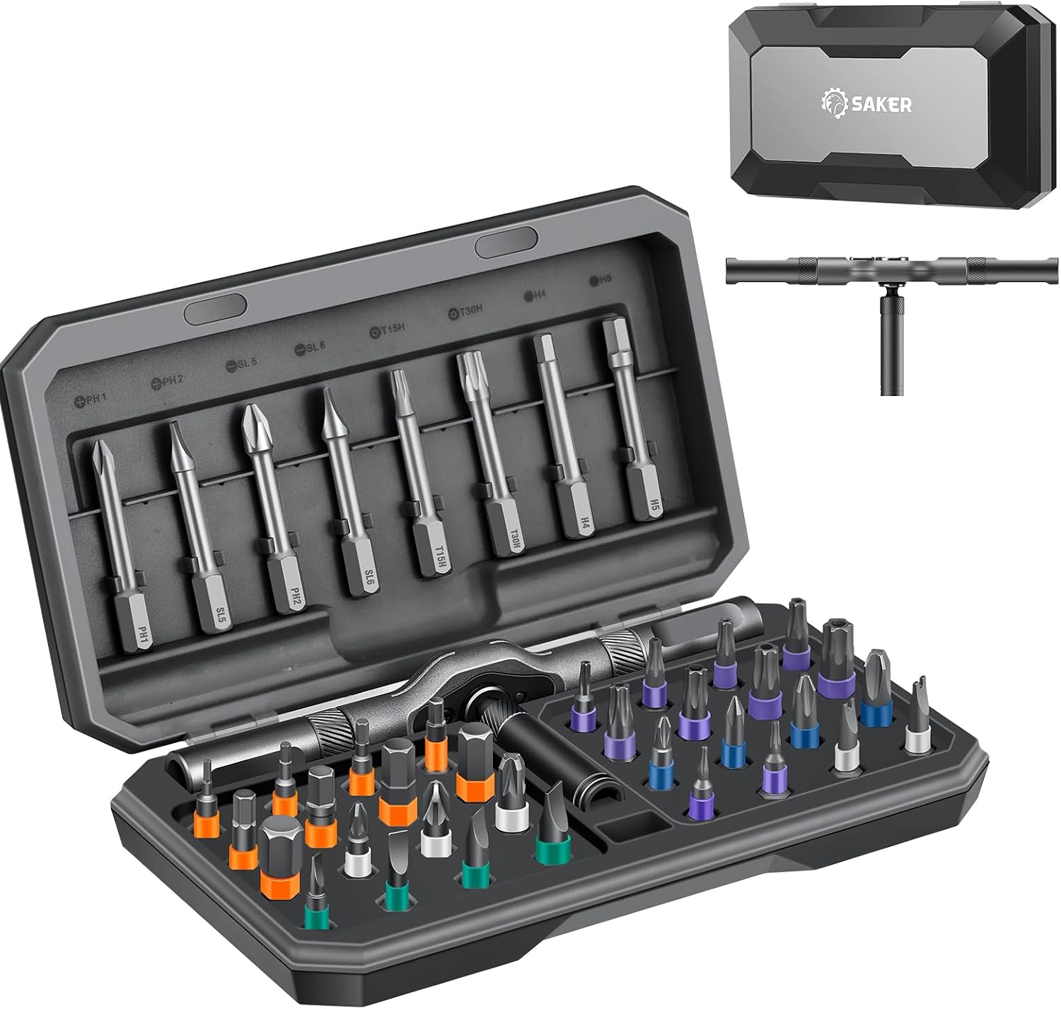 Detalle de Saker 42 in 1 Magnetic Screwdriver Set