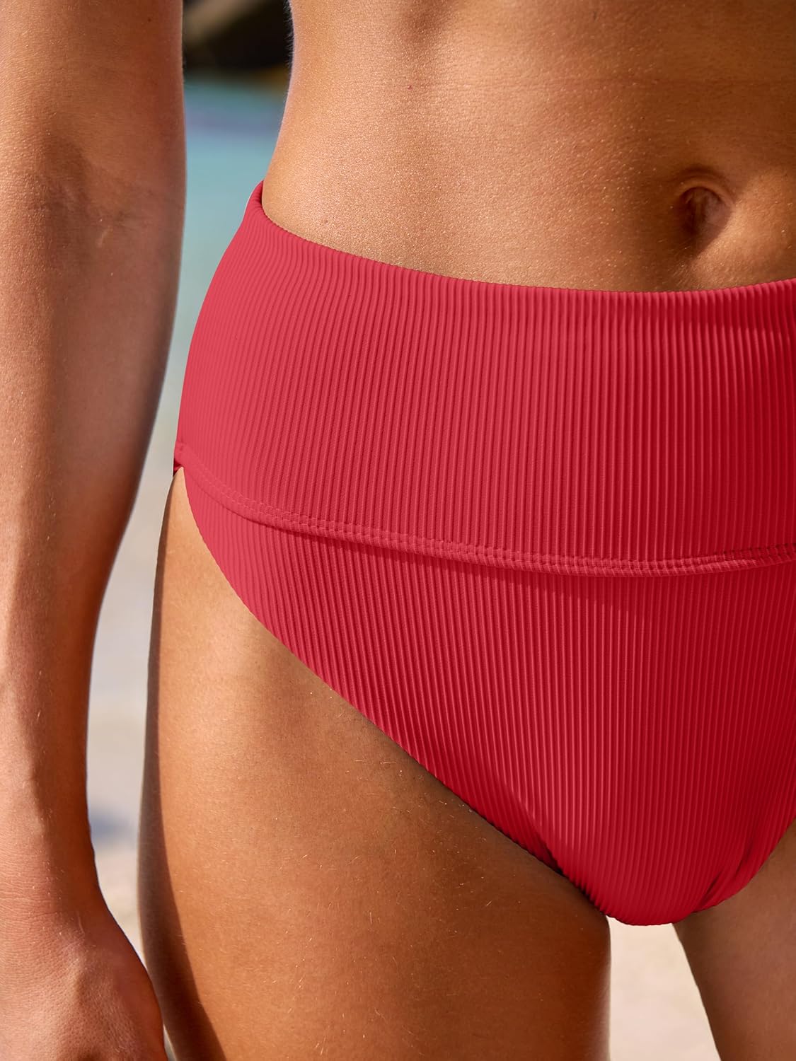 Detalle 2 de ANRABESS Bikini Sets for Women: High-Waisted Ribbed Two-Piece for 2026 Beach Vacation